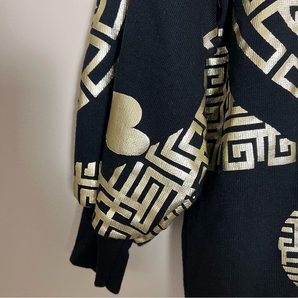 Vintage Bonnie and Bill New York Black & Gold Top Size Large Metallic Boujee‎ - Picture 4 of 10